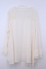 画像2: axes femme / レース重ねUVトッパーカーデ M キナリ O-26-01-28-018-AX-TO-OW-ZT599 (2)
