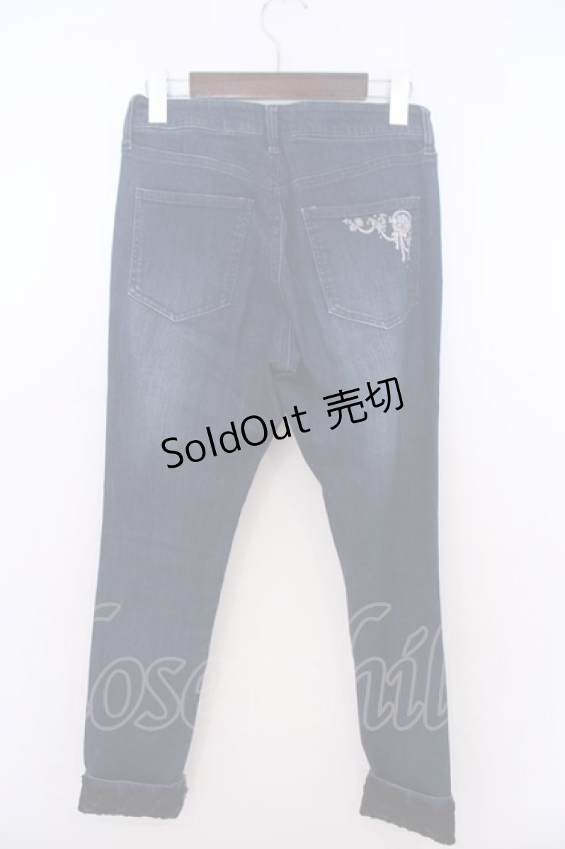 画像2: axes femme / ローズブーケ刺繍デニム M インディゴ O-26-01-28-022-AX-PA-OW-ZT601 (2)