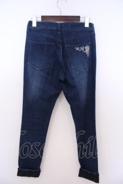 画像2: axes femme / ローズブーケ刺繍デニム M インディゴ O-26-01-28-022-AX-PA-OW-OS