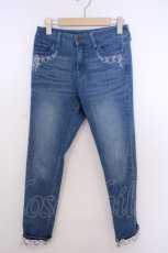 画像1: axes femme / ローズブーケ刺繍デニム M ブルー O-26-01-28-023-AX-PA-OW-ZT601 (1)