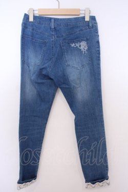 画像2: axes femme / ローズブーケ刺繍デニム M ブルー O-26-01-28-023-AX-PA-OW-OS