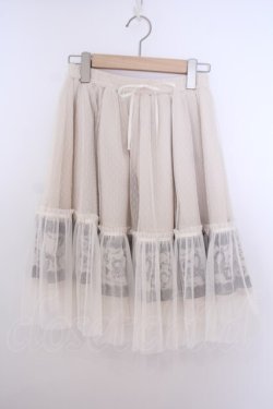 画像1: axes femme / 裾メルヘン柄ペチミニ  アイボリー O-26-01-28-025-AX-SK-IG-OS