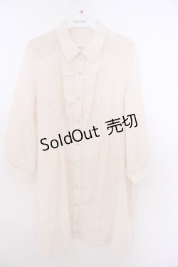 画像1: axes femme / ドビーシャツチュニック  アイボリー O-26-01-28-026-AX-BL-IG-ZT601