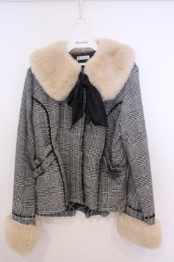 画像1: axes femme / ファー襟ベルトデザインコート  クロ系 O-26-01-28-028-AX-CO-IG-OS