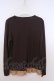 画像2: axes femme / 音符刺繍ブラウス  ブラウン O-26-01-28-032-AX-BL-IG-OS (2)