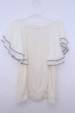 画像2: axes femme / ラッフルスリーブタンクトップ  アイボリー O-26-01-28-034-AX-TO-IG-OS