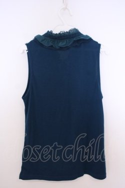 画像2: axes femme / スタンド襟付きタンク  グリーン O-26-01-28-035-AX-TO-IG-OS