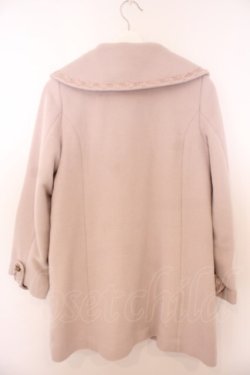 画像2: axes femme / 薔薇ボタン丸襟コート  ピンクベージュ O-26-01-28-038-AX-CO-IG-OS