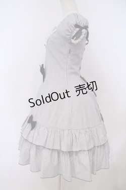 画像5: metamorphose / 半袖フリルリボンワンピース  グレー O-26-01-29-002-ME-OP-YM-OS