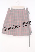 MIHO MATSUDA / チェックラップスカート  レッド O-26-01-29-031-GO-SK-OW-OS