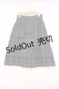 MIHO MATSUDA / カットオフランダムティアードスカート M グレー O-26-01-29-032-GO-SK-OW-OS