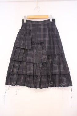 画像1: MIHO MATSUDA / カットオフランダムティアードスカート M グレー O-26-01-29-032-GO-SK-OW-OS