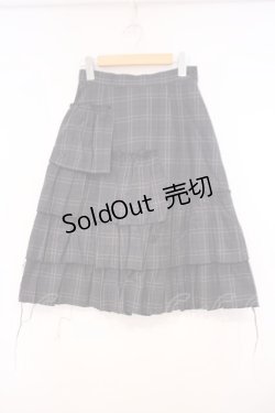 画像1: MIHO MATSUDA / カットオフランダムティアードスカート M グレー O-26-01-29-032-GO-SK-OW-OS