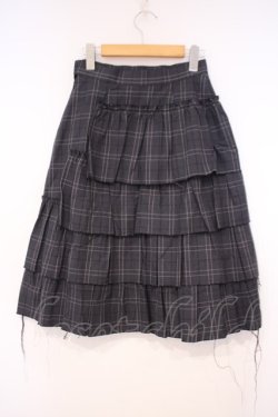 画像3: MIHO MATSUDA / カットオフランダムティアードスカート M グレー O-26-01-29-032-GO-SK-OW-OS
