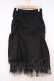 画像1: MIHO MATSUDA / 裾チュールドロストスカート  ブラック O-26-01-29-033-GO-SK-OW-OS (1)