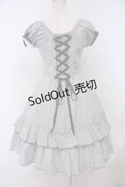 画像6: metamorphose / 半袖フリルリボンワンピース  グレー O-26-01-29-002-ME-OP-YM-OS