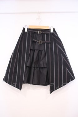 画像1: MIHO MATSUDA / レイヤードスカート M ブラック O-26-01-29-034-GO-SK-OW-OS