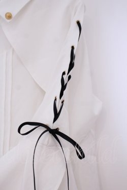 画像2: axes femme POETIQUE / クロスチャーム付長袖ブラウス M シロ O-26-01-29-036-AX-BL-OW-OS