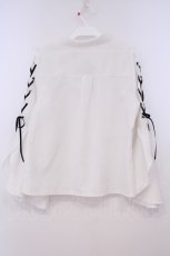 画像3: axes femme POETIQUE / クロスチャーム付長袖ブラウス M シロO-26-01-29-036-AX-BL-OW-ZT586 (3)