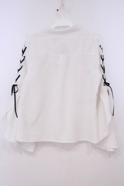 画像3: axes femme POETIQUE / クロスチャーム付長袖ブラウス M シロ O-26-01-29-036-AX-BL-OW-OS