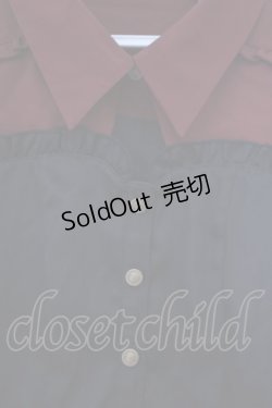 画像2: axes femme POETIQUE / ビスチェデザインブラウス M ワイン×クロ O-26-01-29-037-AX-BL-OW-ZT0131B