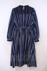 画像3: axes femme / ナポレオン風ハイネックワンピース M ネイビーO-26-01-29-038-AX-OP-OW-ZT587 (3)
