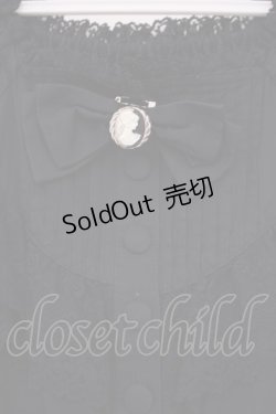 画像2: metamorphose / ラウンド切替半袖ブラウス（ラッセル）  クロ O-26-01-29-043-ME-BL-OW-OS