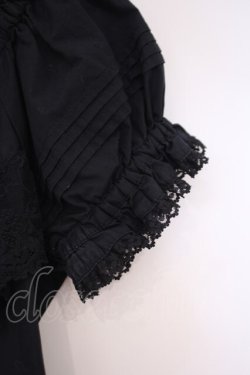 画像3: metamorphose / ラウンド切替半袖ブラウス（ラッセル）  クロ O-26-01-29-043-ME-BL-OW-OS