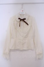 画像1: Mary Magdalene / ピンタックフリルヨークブラウス  キナリ O-26-01-29-045-CL-BL-OW-OS (1)