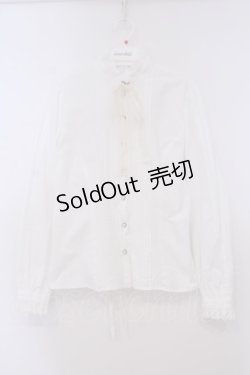 画像1: Victorian maiden / レースリボン付スタンドカラーブラウス  シロ O-26-01-29-046-CL-BL-OW-OS