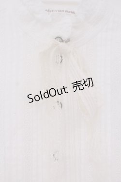 画像2: Victorian maiden / レースリボン付スタンドカラーブラウス  シロ O-26-01-29-046-CL-BL-OW-OS