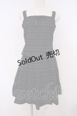 画像1: MIHO MATSUDA / ストライプセットアップ M ブルーブラック O-26-01-29-004-GO-OP-OW-OS