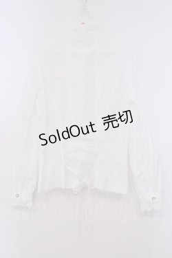 画像4: Victorian maiden / レースリボン付スタンドカラーブラウス  シロ O-26-01-29-046-CL-BL-OW-OS