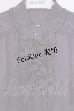 画像2: axes femme / ローズモチーフ使いブラウス M パープル O-26-01-29-049-AX-BL-OW-OS