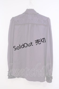 画像3: axes femme / ローズモチーフ使いブラウス M パープル O-26-01-29-049-AX-BL-OW-OS