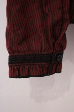 画像3: ALGONQUINS / ストライプフリルブラウス F ワイン O-26-01-29-052-AL-BL-OW-OS