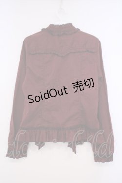 画像4: ALGONQUINS / ストライプフリルブラウス F ワイン O-26-01-29-052-AL-BL-OW-OS