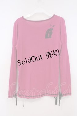 画像2: ALGONQUINS / サイドドロストカットソー F ピンク O-26-01-29-055-AL-TO-OW-OS