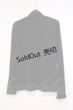 画像2: PEACE NOW / シフォンリボン付きカットソー M ブラック O-26-01-29-056-PU-TO-OW-OS