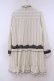 画像2: axes femme / レース使いストライプシャツワンピース M キナリ O-26-01-29-059-AX-OP-OW-OS (2)