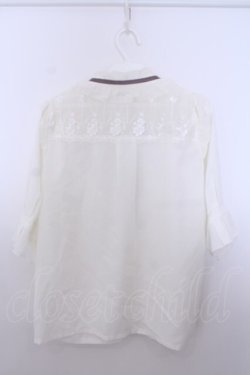 画像2: axes femme / チュールレース使いブラウス M キナリ O-26-01-29-1041-AX-BL-OW-OS