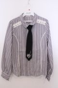 axes femme / ネクタイ付ブラウス M グレー O-26-01-29-1042-AX-BL-OW-OS
