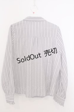 画像3: axes femme / ネクタイ付ブラウス M グレー O-26-01-29-1042-AX-BL-OW-OS