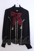 axes femme kawaii / クラシカルリボンブラウス M クロ O-26-01-29-1044-AX-BL-OW-OS
