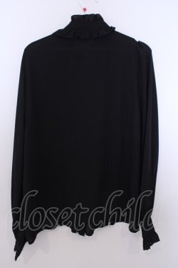 画像2: axes femme kawaii / クラシカルリボンブラウス M クロ O-26-01-29-1044-AX-BL-OW-OS