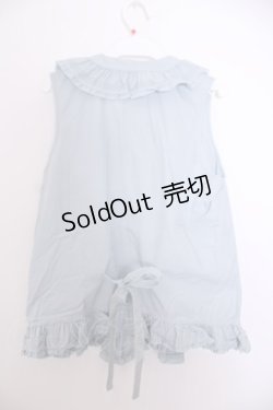 画像3: KANEKO ISAO / フリルタックリボンベスト  サックス O-26-01-29-1052-EL-TO-IG-OS