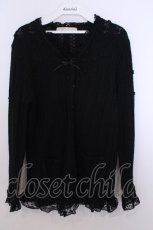 画像1: INGEBORG / プチモチーフリボンカーディガン  クロ O-26-01-29-1055-LO-TO-IG-ZT604 (1)