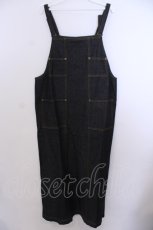 画像1: INGEBORG / デニムサロペットワンピース M クロ O-26-01-29-1056-LO-OP-IG-ZT604 (1)
