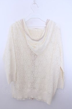画像2: INGEBORG / 薔薇モチーフ鍵編みフードカーディガン  アイボリー O-26-01-29-1057-LO-TO-IG-OS