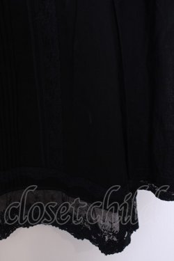 画像2: INGEBORG / スクエアレースカットソー 9 クロ×ネイビー O-26-01-29-1059-LO-TO-IG-OS